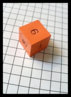 Dice : Dice - 6D - Orange Percision Edge With Black Numeral